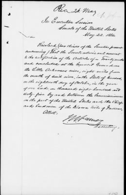 Thumbnail for Oct. 10, 1865-Apr. 7, 1866 > 343 - Comanche and Kiowa Tribes of Indians at the Council Ground on the Little Arkansas River eight miles from the mouth of said river, in the State of Kansas; October 18, 1865.