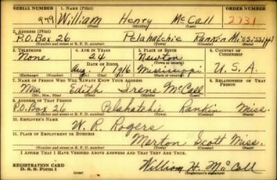 Thumbnail for William Henry > McCall, William Henry (1916)