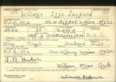 Thumbnail for Wilmer Irie > Jackson, Wilmer Irie (1912)