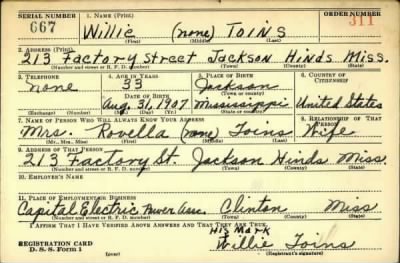 Thumbnail for Willie > Toins, Willie (1907)