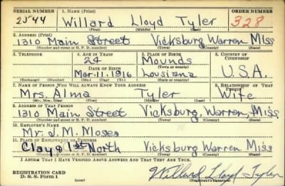 Thumbnail for Willard Lloyd > Tyler, Willard Lloyd (1916)