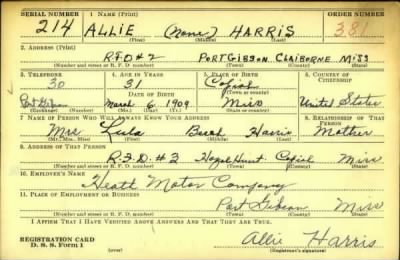 Thumbnail for Allie > Harris, Allie (1909)