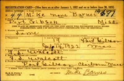 Thumbnail for Mike > Barnes, Mike (1922)