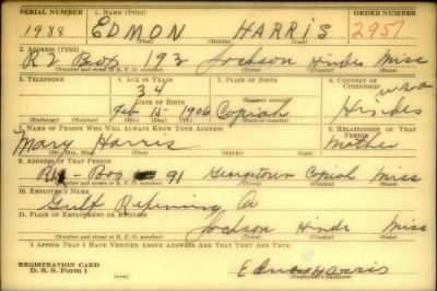 Thumbnail for Edmon > Harris, Edmon (1906)