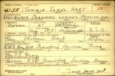 Thumbnail for Tommie James > Hart, Tommie James (1919)