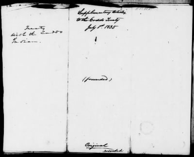 Thumbnail for July 1, 1835-Nov. 23, 1837 > 197 - Caddo at the Agency House in the Caddo Nation and State of Louisiana, and supplementary articles, July 1, 1835.