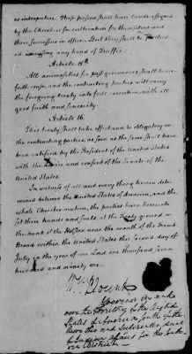 Thumbnail for Aug. 14, 1772-Oct. 24, 1801 > 18 - Cherokee on Holston River and additional article of February 17, 1792 at Philadelphia, July 2, 1791