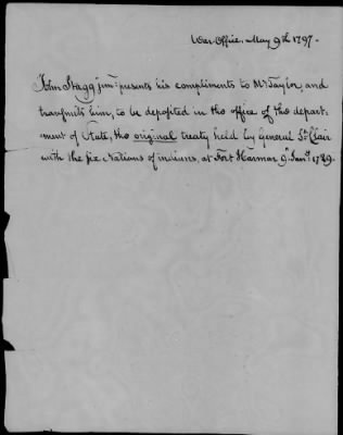 Thumbnail for Aug. 14, 1772-Oct. 24, 1801 > 16 - Six Nations at Fort Harmar and separate article, January 9, 1789.