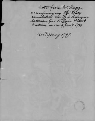 Thumbnail for Aug. 14, 1772-Oct. 24, 1801 > 16 - Six Nations at Fort Harmar and separate article, January 9, 1789.