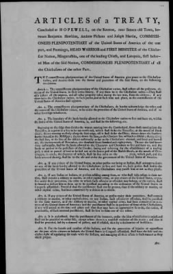 Thumbnail for Aug. 14, 1772-Oct. 24, 1801 > 13 - Chickasaw at Hopewell, January 10, 1786