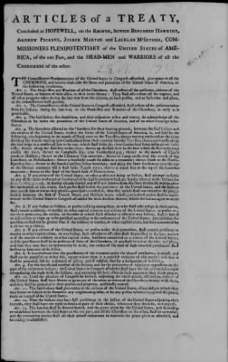 Thumbnail for Aug. 14, 1772-Oct. 24, 1801 > 11 - Cherokee at Hopewell November 28, 1785