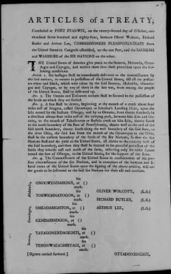 Thumbnail for Aug. 14, 1772-Oct. 24, 1801 > 9 - Six Nations at fort Stanwix, October 22, 1784.