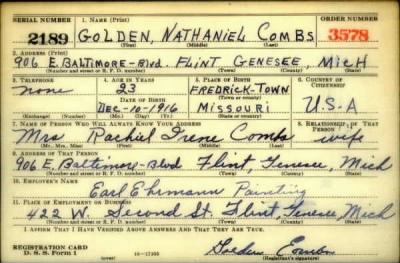 Thumbnail for Golden Nathaniel > Combs, Golden Nathaniel (1916)