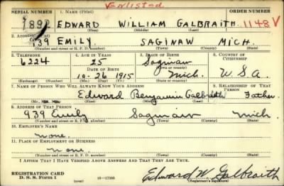 Thumbnail for Edward William > Galbraith, Edward William (1915)