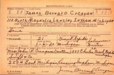 James Bernard > Creagan, James Bernard (1920)