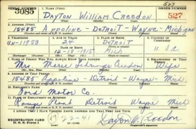 Thumbnail for Dayton William > Creedon, Dayton William (1915)