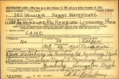 Thumbnail for William Henry > Waterbury, William Henry (1903)