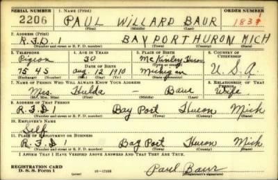 Thumbnail for Paul Willard > Baur, Paul Willard (1910)