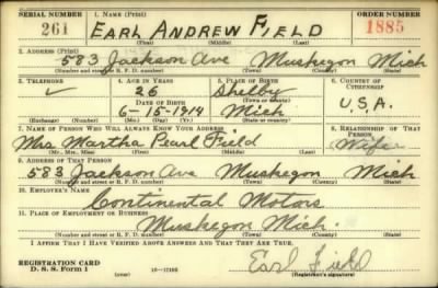 Thumbnail for Earl Andrew > Field, Earl Andrew (1914)