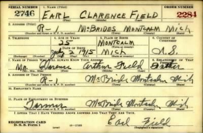 Thumbnail for Earl Clarence > Field, Earl Clarence (1915)