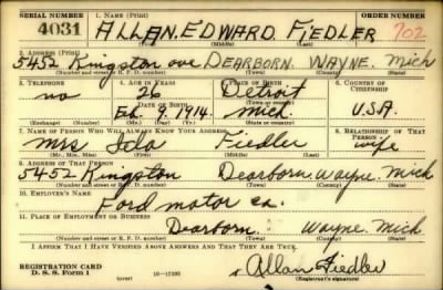 Thumbnail for Allan Edward > Fiedler, Allan Edward (1914)