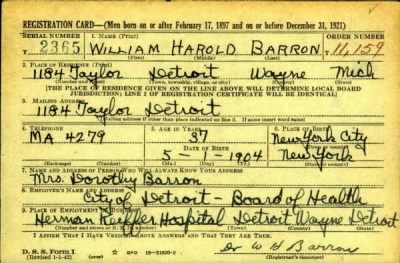 Thumbnail for William Harold > Barron, William Harold (1904)