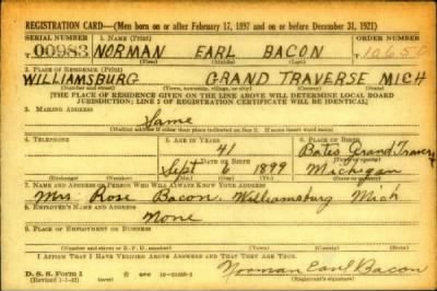 Thumbnail for Norman Earl > Bacon, Norman Earl (1899)