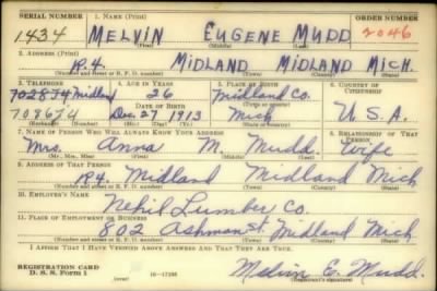 Thumbnail for Melvin Eugene > Mudd, Melvin Eugene (1913)