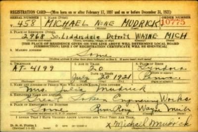 Thumbnail for Michael > Mudrick, Michael (1921)