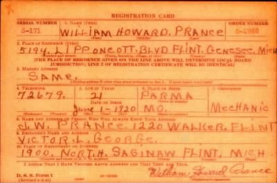 Thumbnail for William Howard > Prance, William Howard (1920)