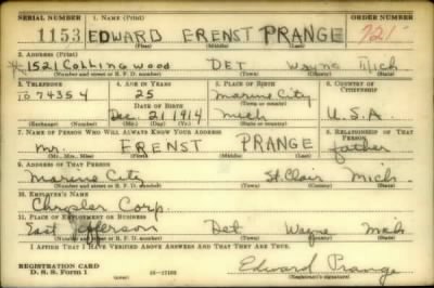 Thumbnail for Edward Erenst > Prange, Edward Erenst (1914)