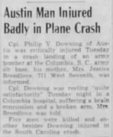 Thumbnail for Downing, Phillip Y_Austin American Statesman_TX_Wed_05 Aug 1942_Pg 1.JPG