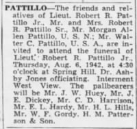 Thumbnail for Pattillo, Robert R_Atlanta Constitution_GA_Thurs_06 Aug 1942_Pg 11.JPG