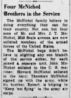 Thumbnail for McNichol, John V. BROTHERS Altoona_Tribune_Mon__Feb_9__1942_.jpg