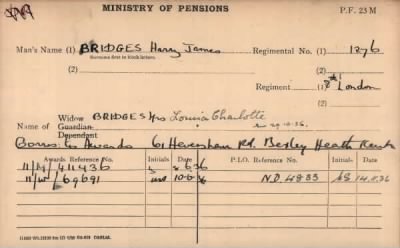 Thumbnail for 028/0111/BRI-BRI, Bridgehouse A-Briggs BC > Bridges, Harry James (1276)