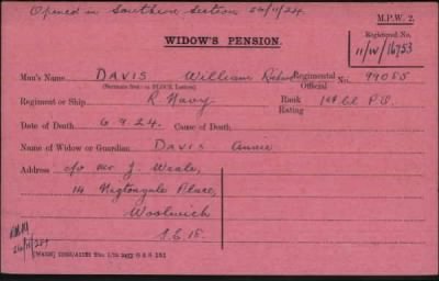 Thumbnail for 059/0250/DAV-DAV, Davis H-Davison F > Davis, William Richard (99085)