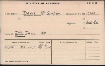 Thumbnail for 059/0250/DAV-DAV, Davis H-Davison F > Davis, Wm Simpson (13843)