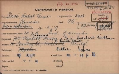 Thumbnail for 063/0272/DOR-DOU, Dorans C-Dougill W > Dore, Herbert Thomas (5018)