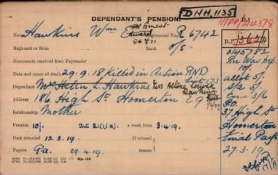 Thumbnail for 095/0424/HAW-HAW, Hawker HV-Hawkins F > Hawkins, Wm Ernest (R 6742)