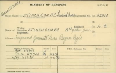 Thumbnail for 175/0889/STE-STO, Stewart Wm-Stobs W > Stinchcombe, Frederick Moses (82810)