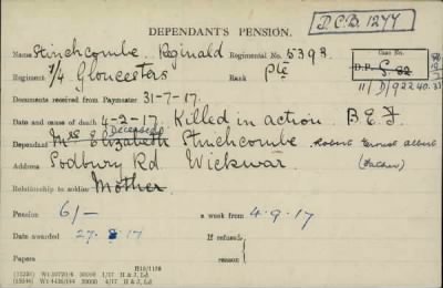 Thumbnail for 175/0889/STE-STO, Stewart Wm-Stobs W > Stinchcombe, Reginald (5393)