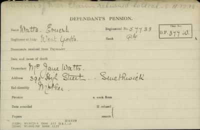 Thumbnail for 186/0981/WAT-WAX, Watts CA-Waxman M > Watts, Ernest (57738)