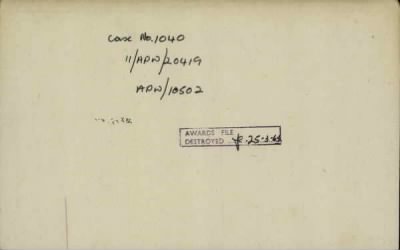 Thumbnail for 186/0981/WAT-WAX, Watts CA-Waxman M > Watts, Ernest Edward (3/8246)