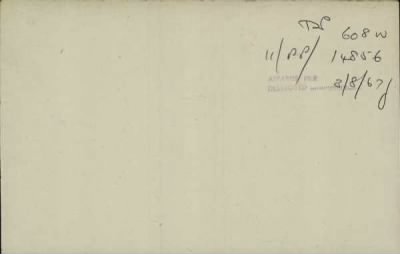 Thumbnail for 186/0981/WAT-WAX, Watts CA-Waxman M > Watts, Frank L (615950)