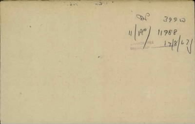 Thumbnail for 186/0981/WAT-WAX, Watts CA-Waxman M > Roach, Charles (12610)