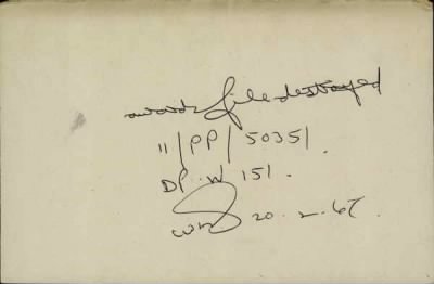 Thumbnail for 186/0981/WAT-WAX, Watts CA-Waxman M > Watts, George Ernest (61934)