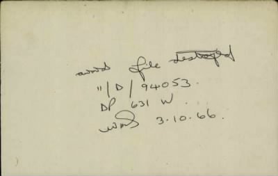 Thumbnail for 186/0981/WAT-WAX, Watts CA-Waxman M > Watts, George Isaac (118750)