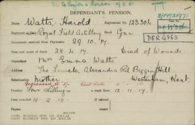 Thumbnail for 186/0981/WAT-WAX, Watts CA-Waxman M > Watts, Harold (123304)