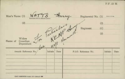 Thumbnail for 186/0981/WAT-WAX, Watts CA-Waxman M > Watts, Harry