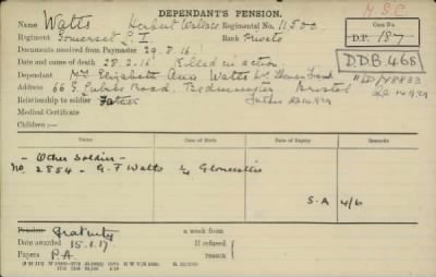 Thumbnail for 186/0981/WAT-WAX, Watts CA-Waxman M > Watts, Herbert Wallace (11500)